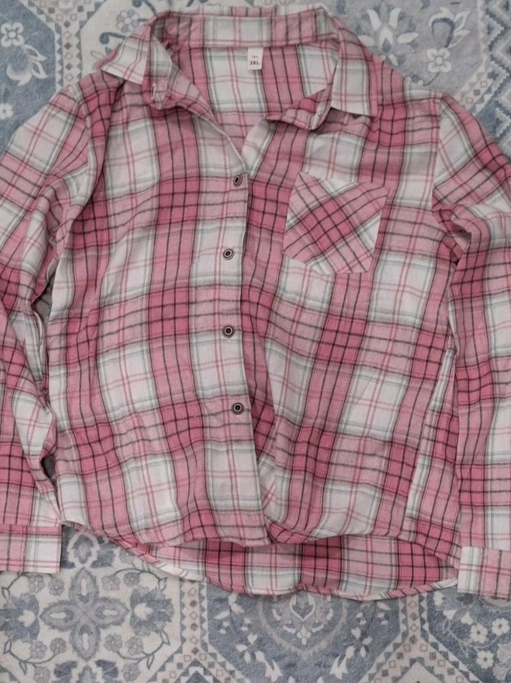 Pink Plaid Button-Up Shirt for Kids - Casual Flannel Top